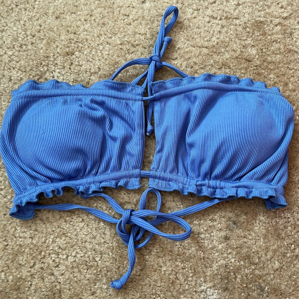 baby blue bandeau bikini top